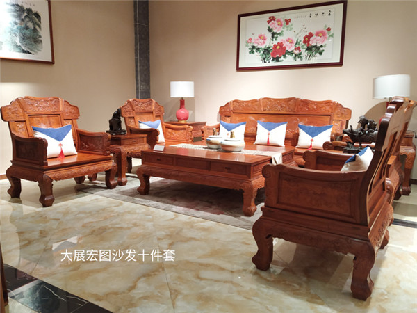 传天匠缅花大展宏图沙发